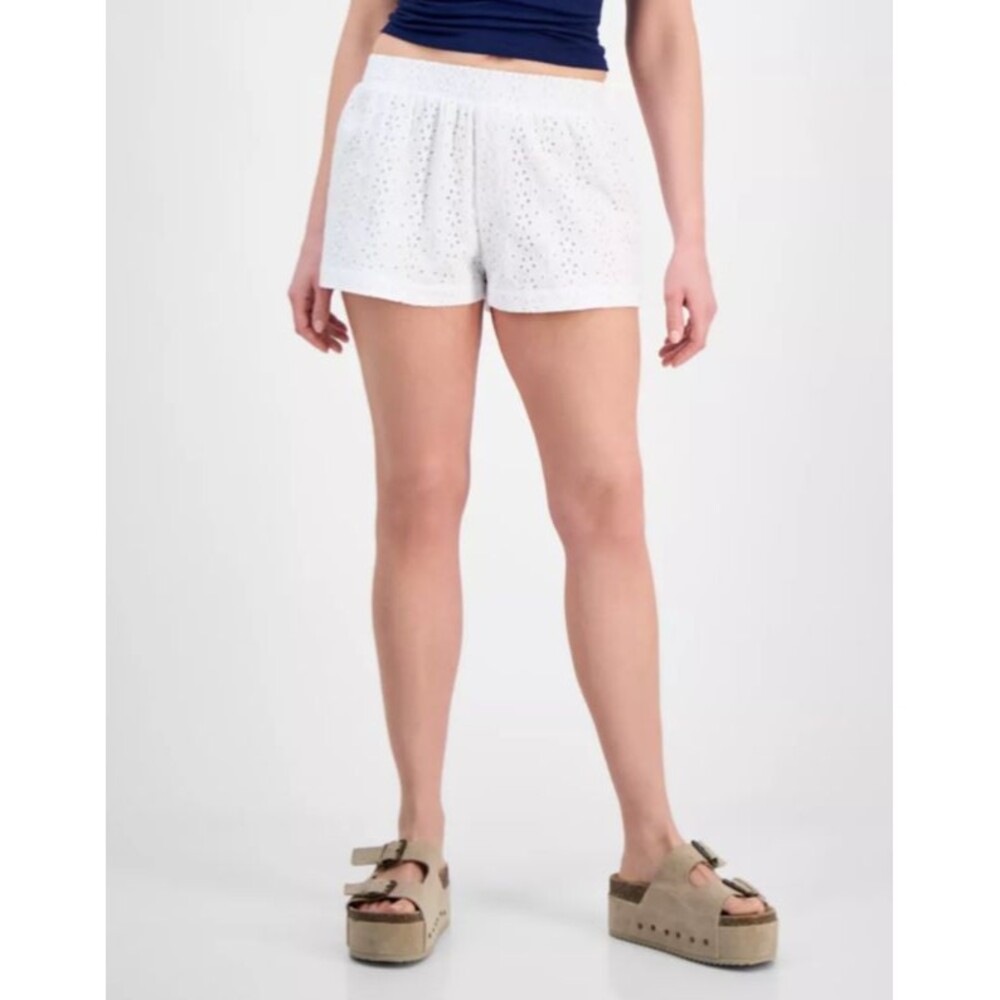 Planet Heart Women’s NWT Cotton Eyelet Boxer Shorts Size S Boho Coquette